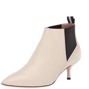 Bally Alanna Authentic Leather Ankle Boots Kitten Heel Bone White Women’s Size 8
